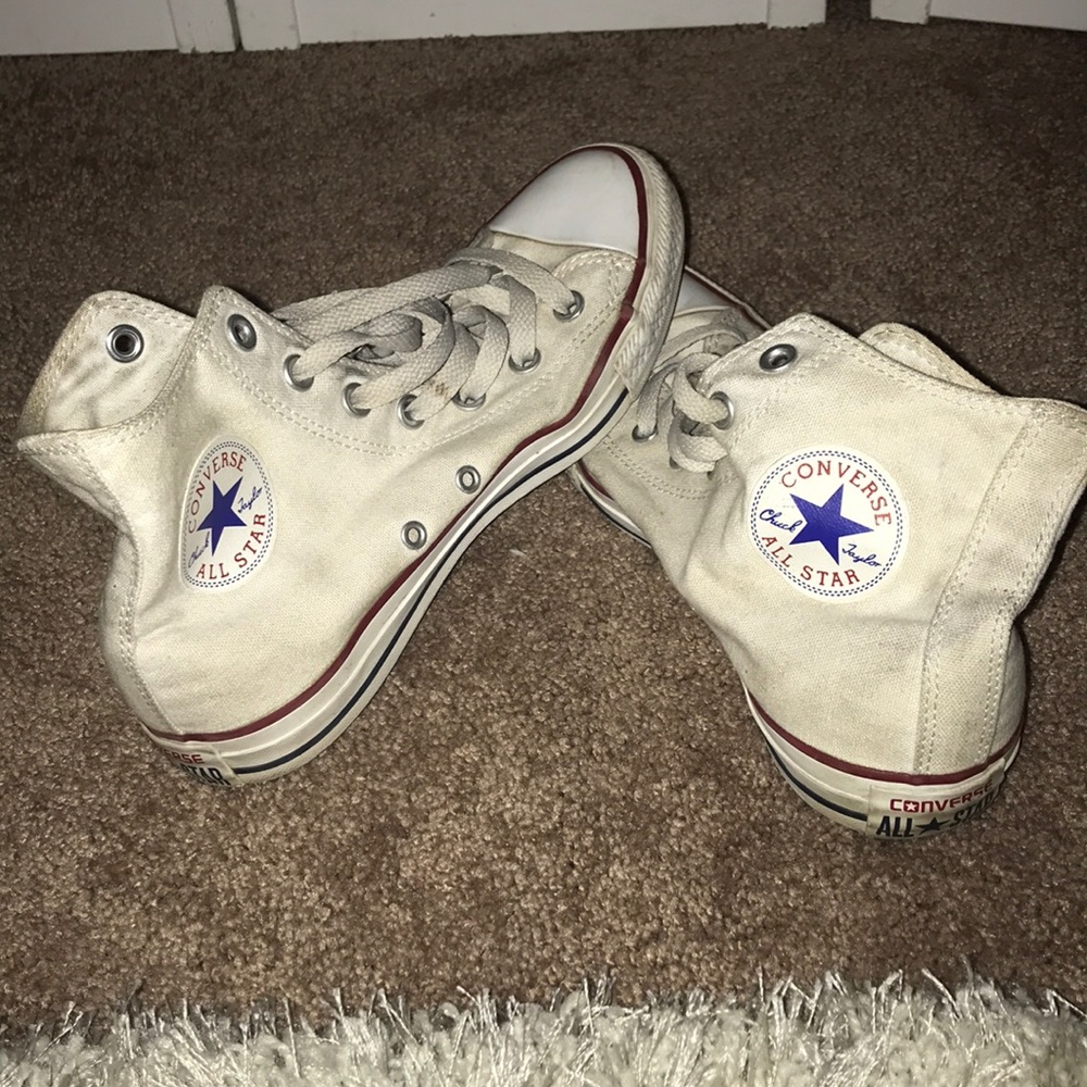 White high top converse chucks